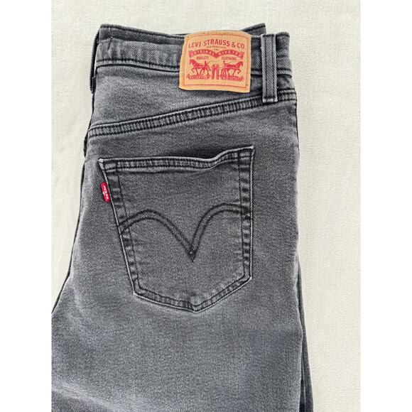 Levis Ribcage Straight Ankle Jean High Rise Black Button Fly 31 - Picture 12 of 12